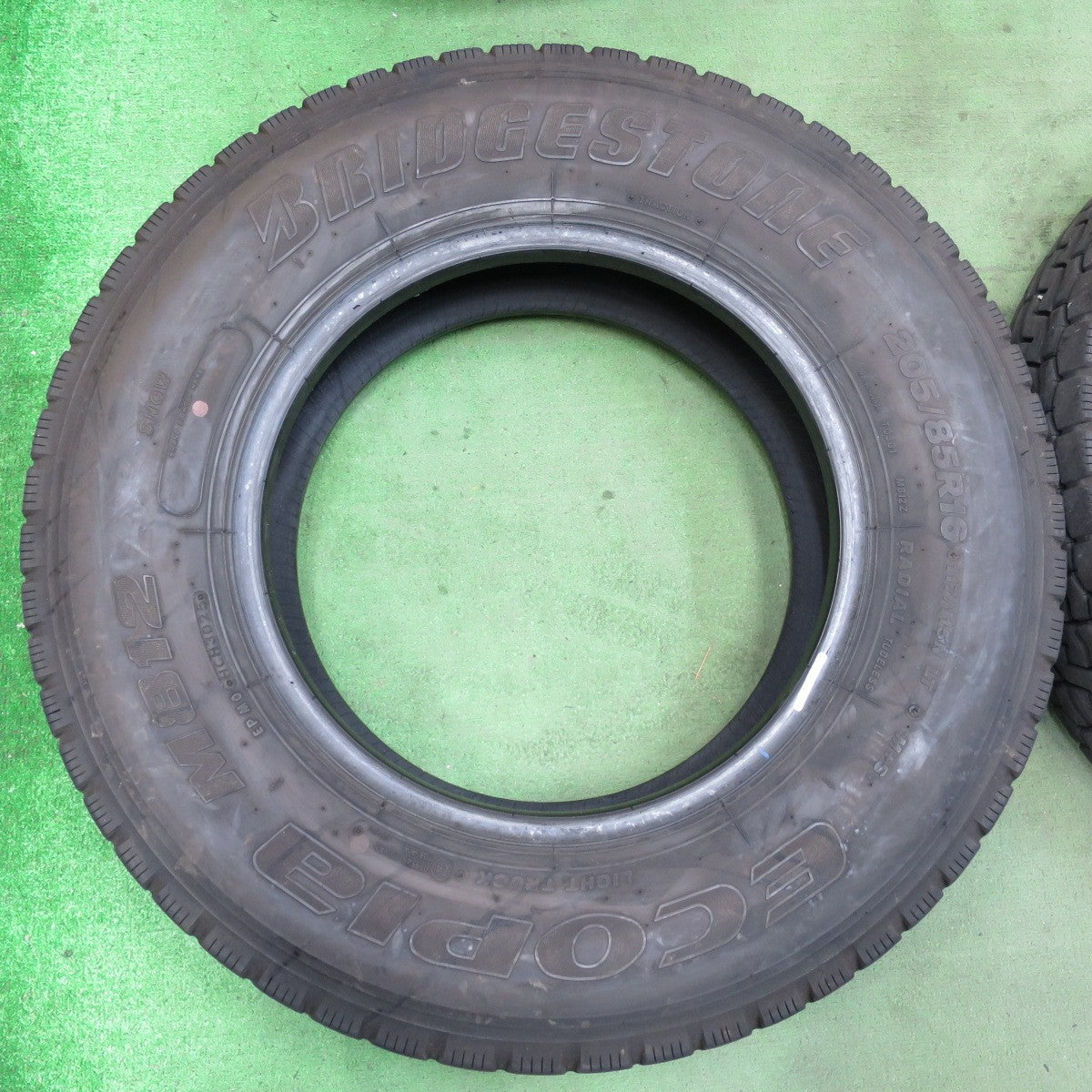 バリ溝！25年！9.5分！6本★トラック タイヤ 205/85R16 117/115N ブリヂストン エコピア M812 ミックス オールシーズン 16インチ★5102309イスタ