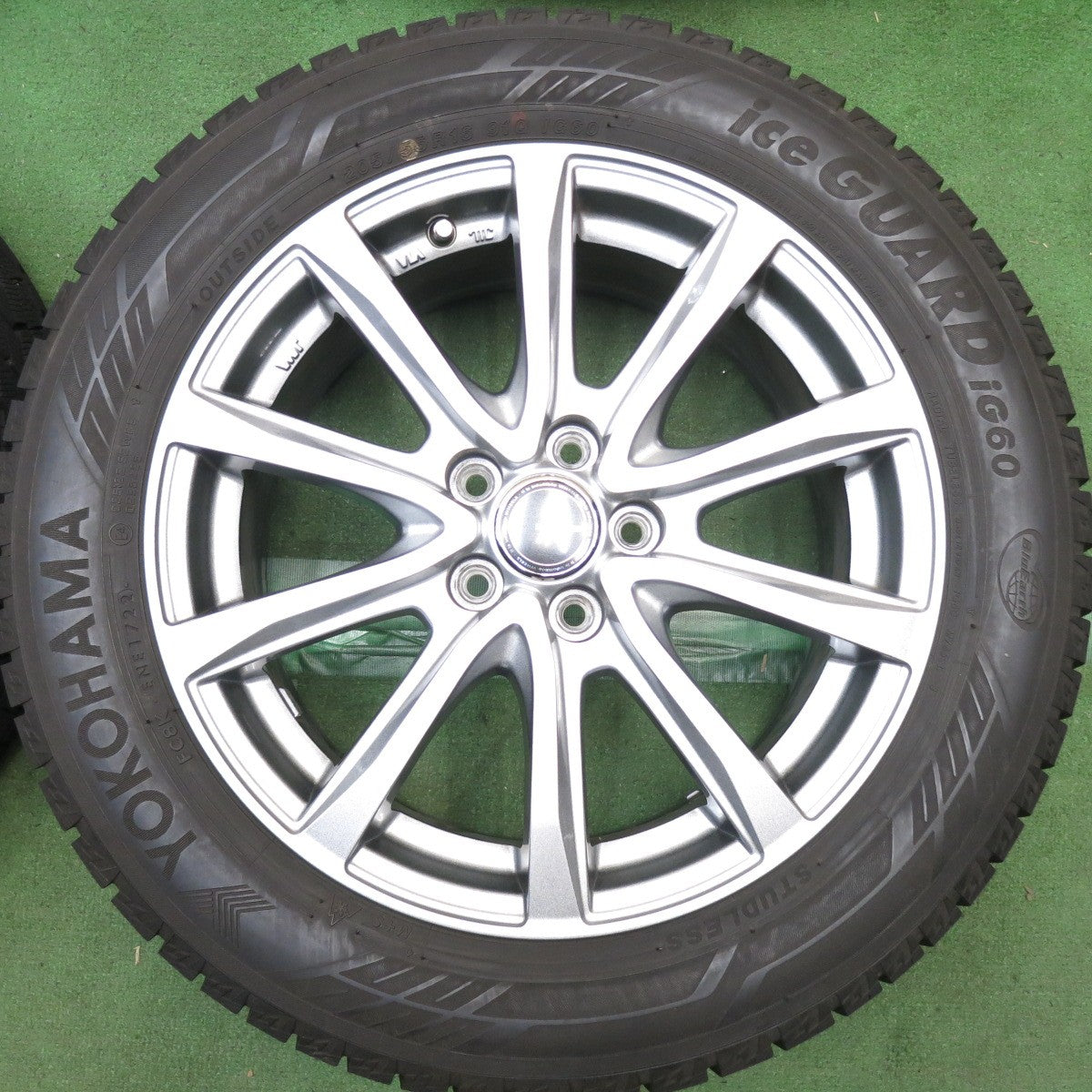 バリ溝！22年！キレイ！9.5分◎86 BRZ 等 205/55R16 スタッドレス ヨコハマ アイスガード iG60 MiLLOUS ミルアス 16インチ PCD100/5H◎6092606HAス