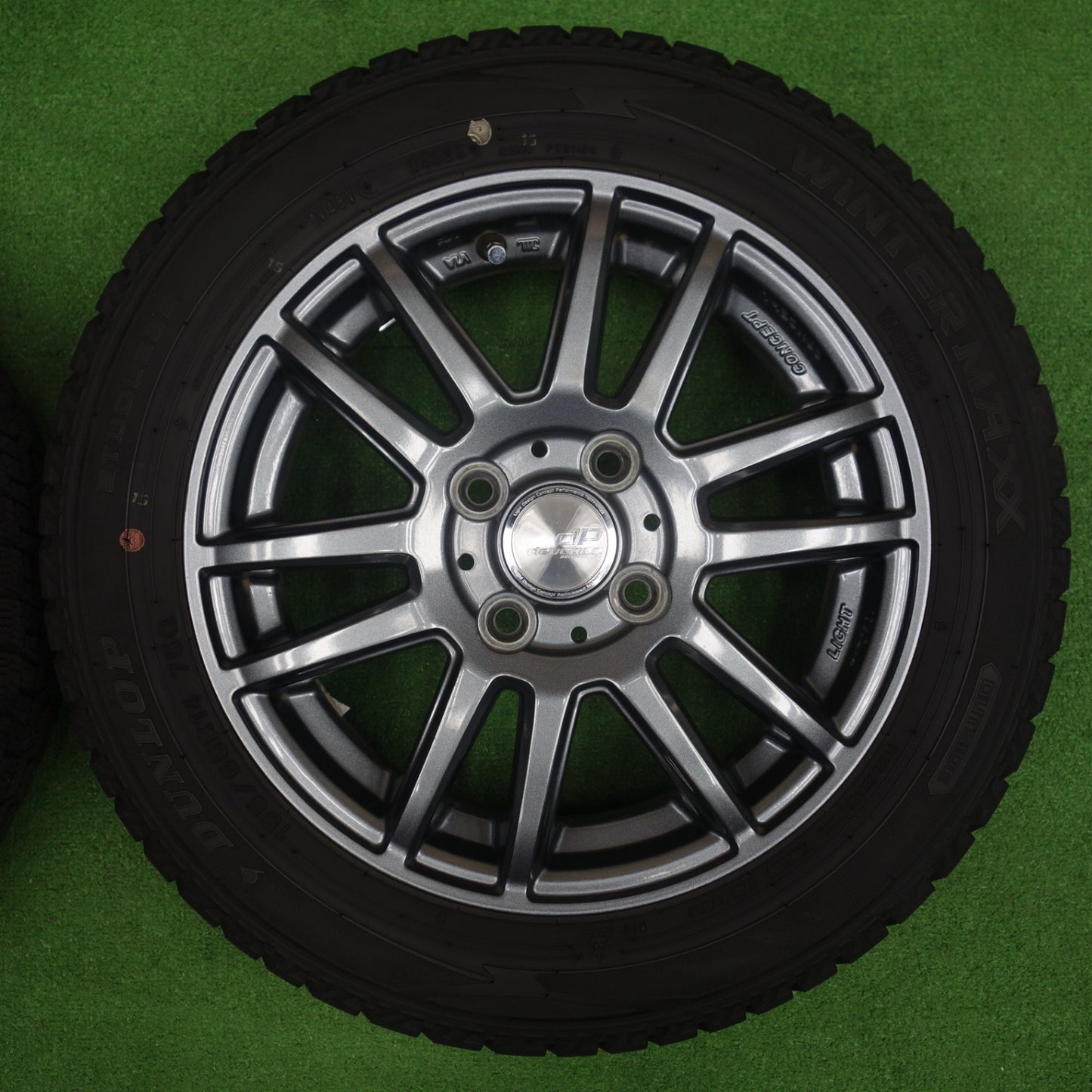 バリ溝！23年！9.5分★スタッドレス 155/65R14 ダンロップ ウインターマックス WM02 dP devotion デボーション 14インチ PCD100/4H★6051601KTス
