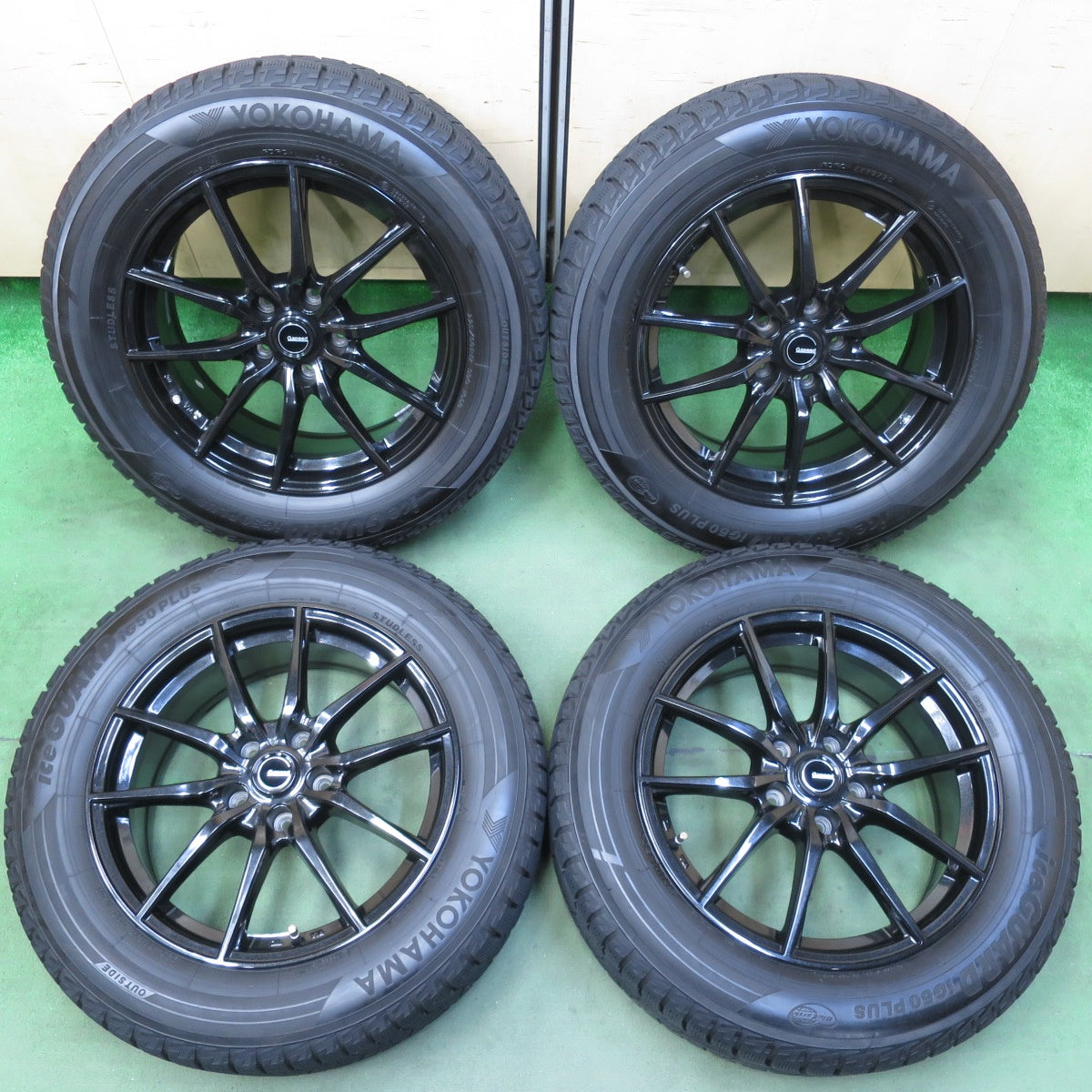 バリ溝！キレイ！9.5分★スタッドレス G.speed 225/60R17 ヨコハマ アイスガード iG50 プラス Gスピード 17インチ PCD114.3/5H★5110405イス