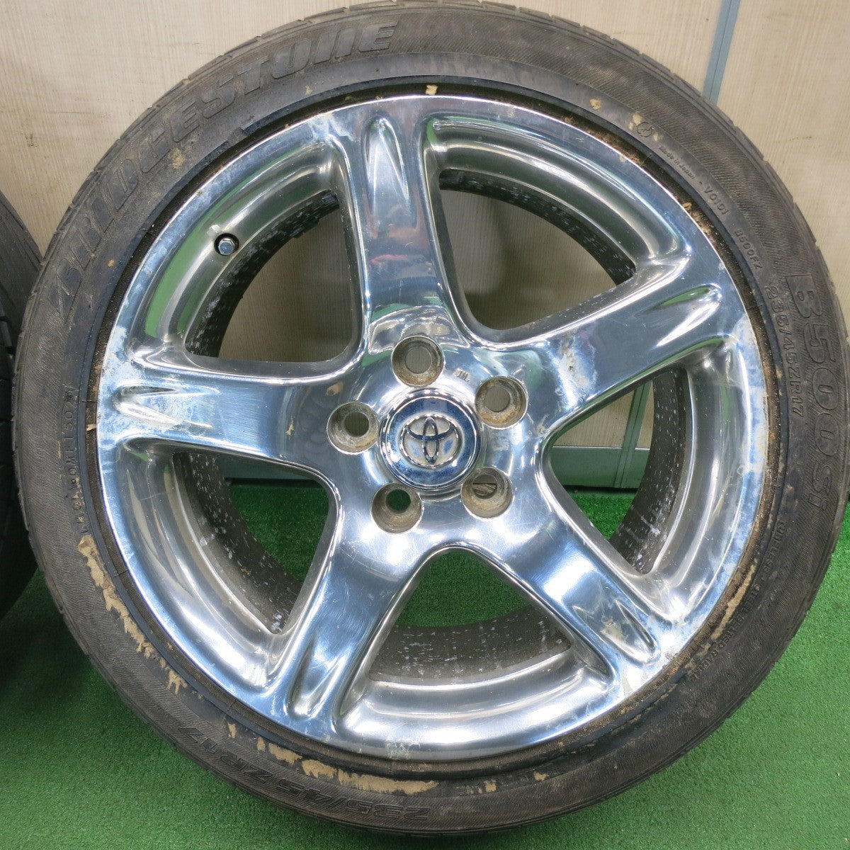 [送料無料] 4本価格★トヨタ 16系 アリスト 純正 235/45R17 ブリヂストン B500Si ブリヂストン ポテンザ RE030 17インチ PCD114.3/5H★5021305TNノ