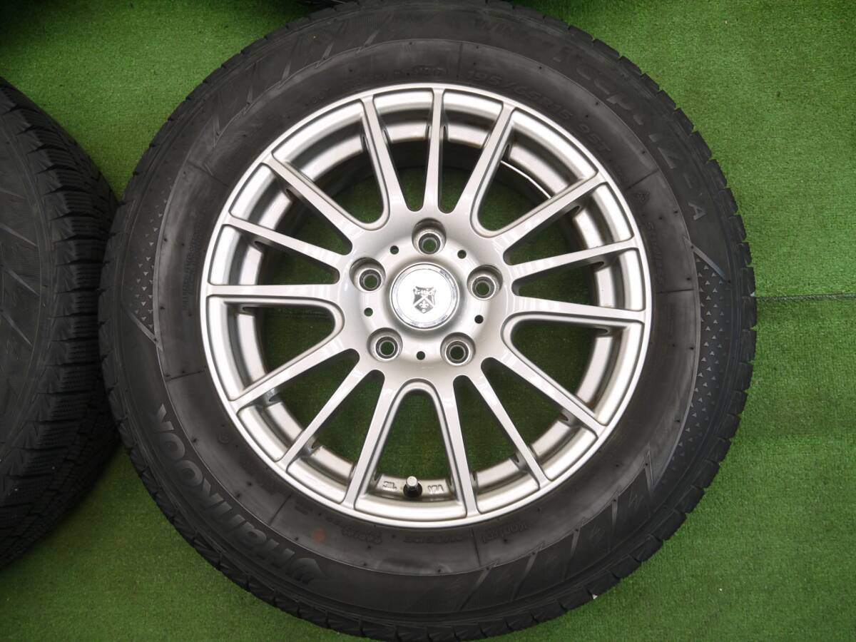 バリ溝！キレイ！9.5分★スタッドレス 195/65R15 ハンコック ウインター アイセプト IZ2A GMach 15インチ PCD114.3/5H★2121312クス