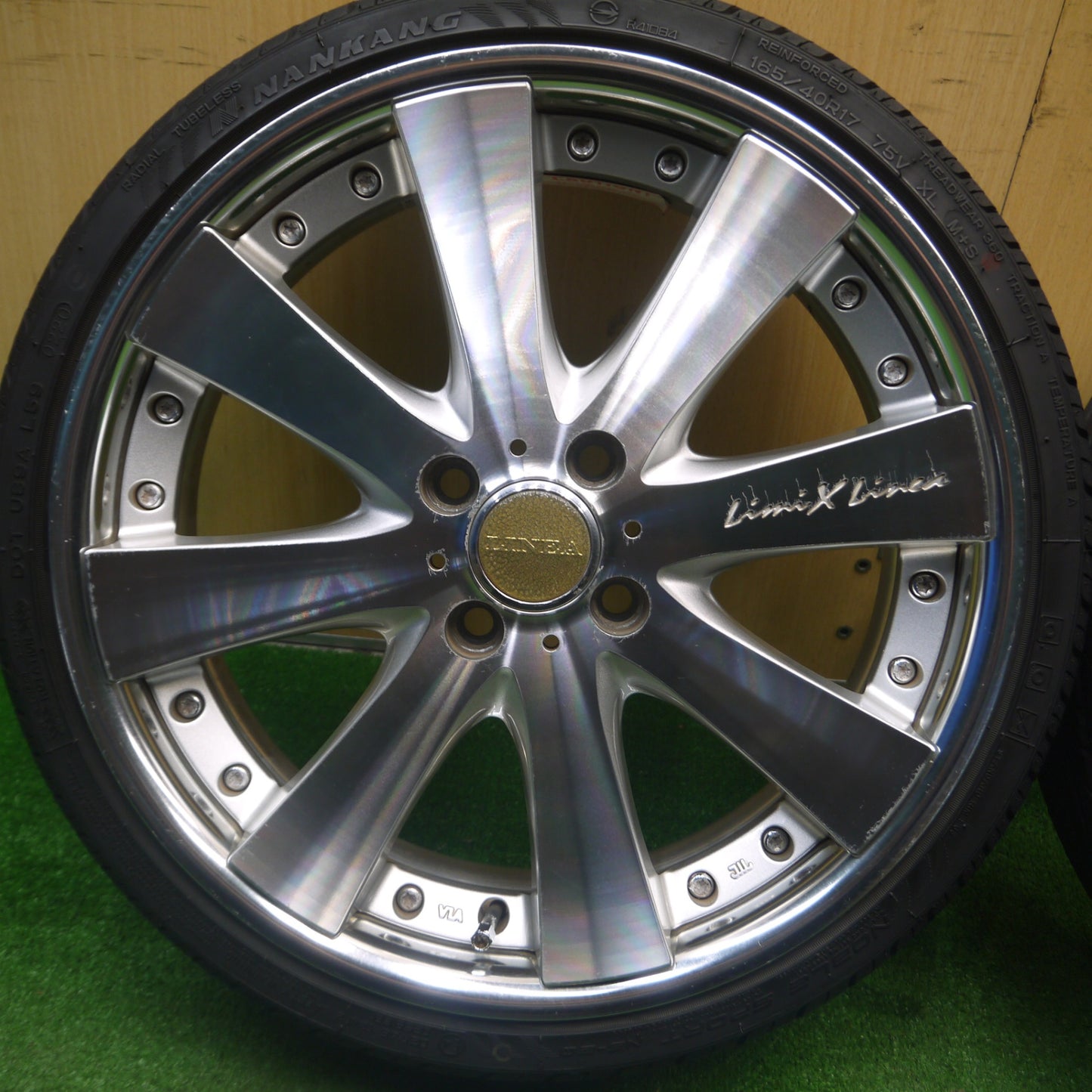 [送料無料] バリ溝！8.5分★165/40R17 ナンカン NOBLE SPORT NS-20 LimiX LINEA LL-02 リミックスリネア 17インチ PCD100/4H★5021001Hノ