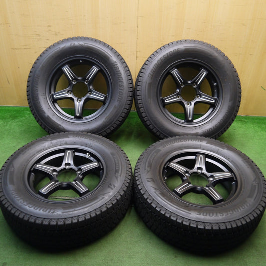 バリ溝！23年！キレイ！9.5分★ジムニー 等 215/70R16 スタッドレス ブリヂストン ブリザック DM-V3 社外 アルミ 16インチ PCD139.7/5H★5070706Hス