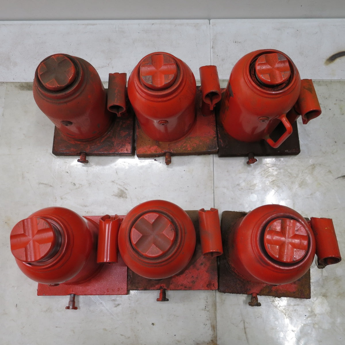 [送料無料] 6点まとめ売り◆マサダ 油圧 ジャッキ HPB-15 15ton 15トン HPD-10-2 10ton 10トン オイル だるま ダルマ ジャッキ 車載 工具 ジャンク品◆