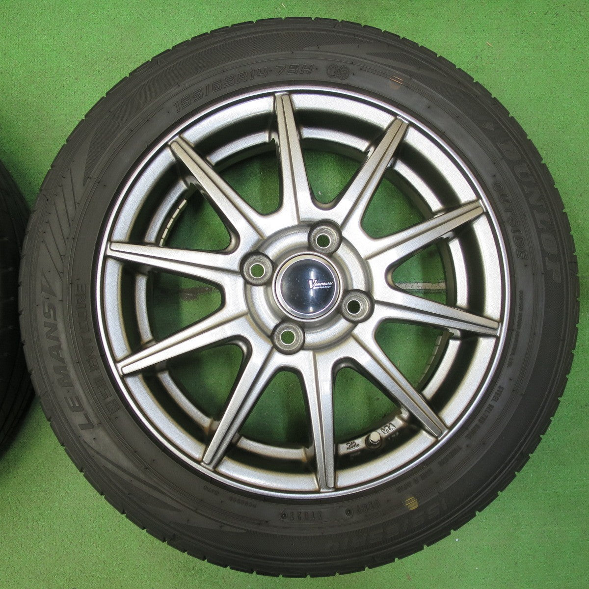 *送料無料* キレイ！21年★155/65R14 ダンロップ LE MANS V VEMOTION Vエモーション ルマン5 14インチ PCD100/4H★4090801イノ