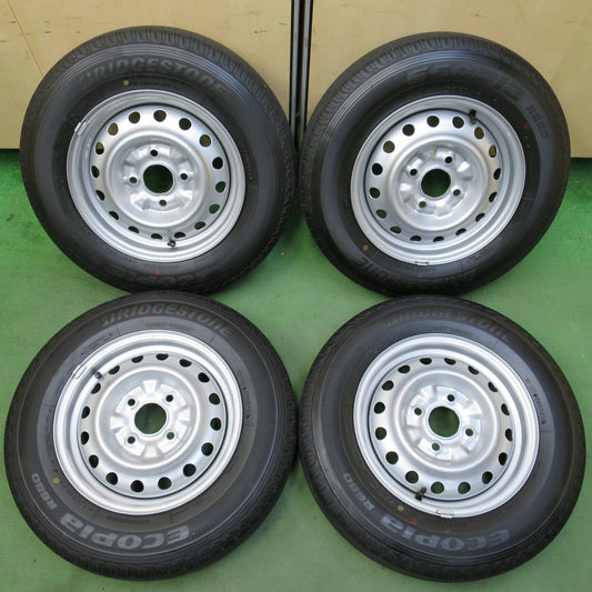 ほぼ未使用！25年！キレイ★日産 NV200 バネット 純正 TOPY スチール 165/80R14 91/90N ブリヂストン エコピア R680 14インチ PCD114.3/4H★5082902イノ