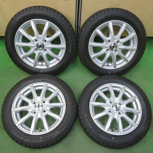 バリ溝！22年！キレイ！ほぼ10分★スタッドレス 155/65R14 ダンロップ ウインターマックス WM02 社外 アルミ 14インチ PCD100/4H★5092007イス