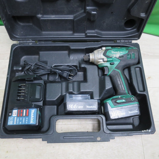 [送料無料] バッテリー2個☆マキタ 充電式 インパクト ドライバ 14.4V M695DWX 充電器 ケース付き 電動 工具☆