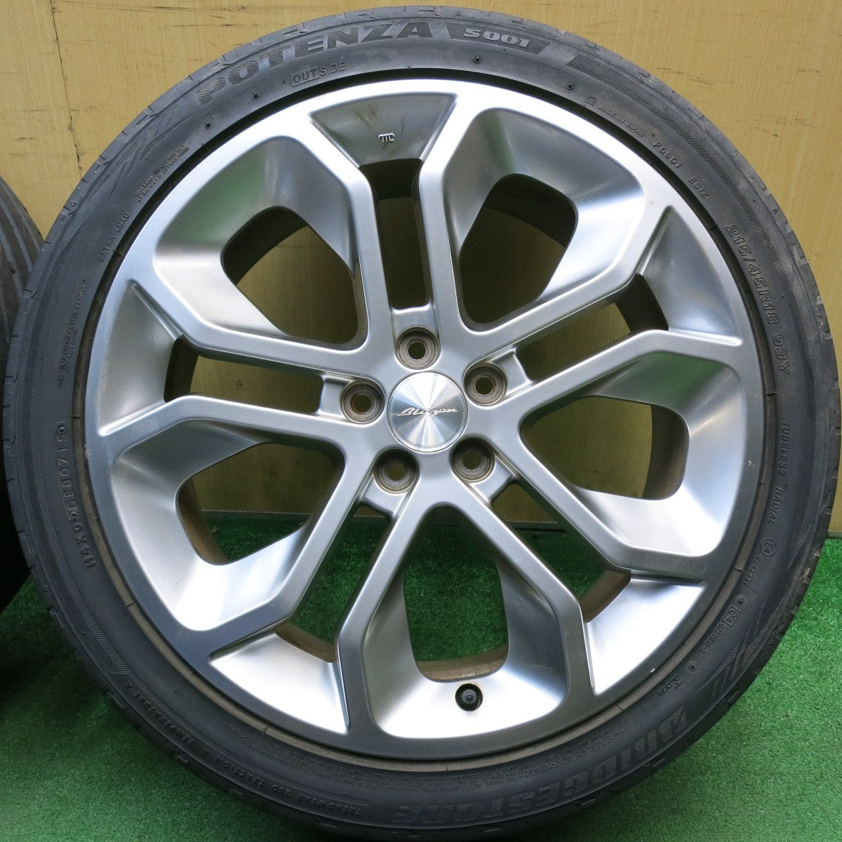 4本価格★スバル レガシィ ブリッツェン 純正 215/45R18 ブリヂストン ポテンザ S001 18インチ PCD100/5H★6022613HAノ