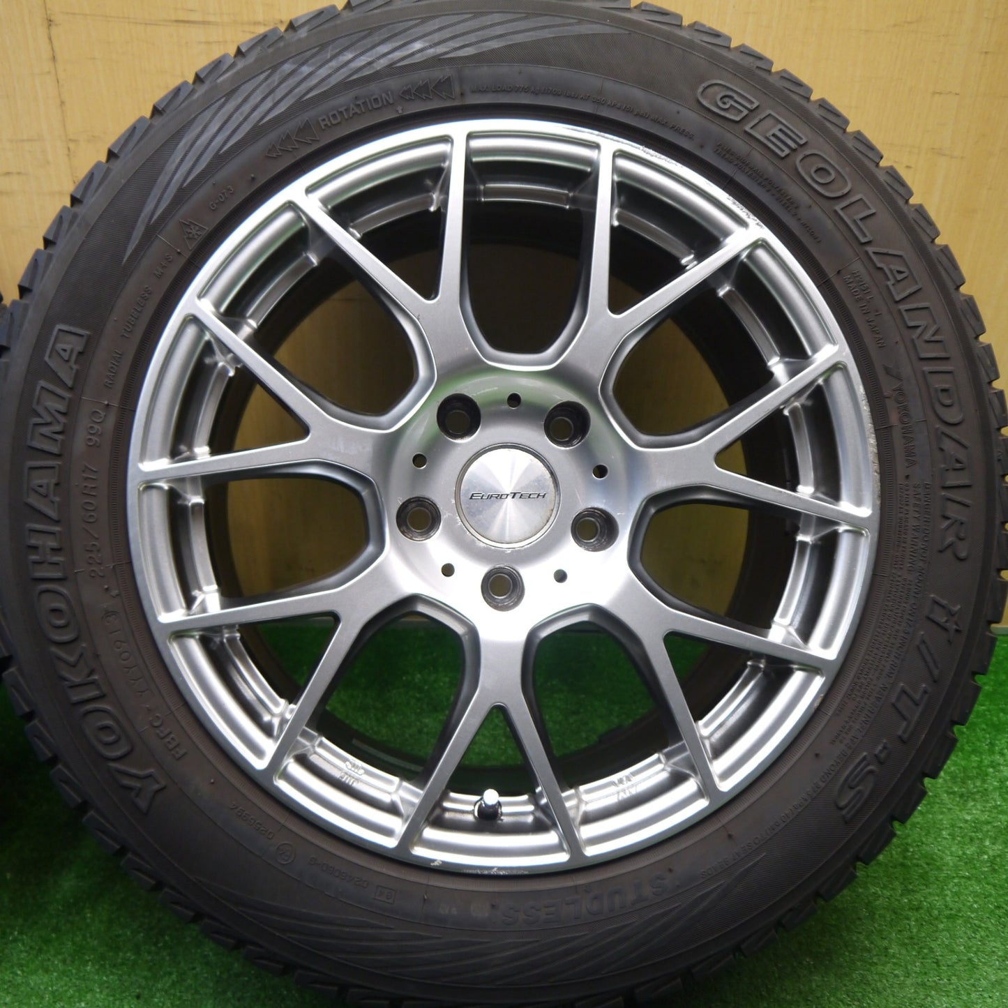 キレイ★BMW 等 EUROTECH STAGE B7RF 225/60R17 スタッドレス ヨコハマ ジオランダー i/T-S ユーロテック ステージ 17インチ PCD120/5H★5111102Hス