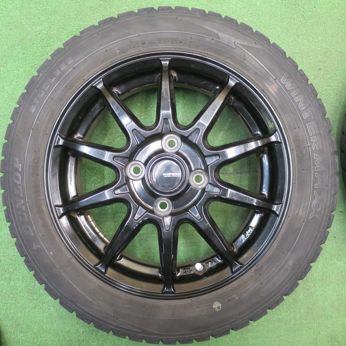 バリ溝！8.5分★スタッドレス 155/65R14 ダンロップ ウインターマックス WM02 G-speed Gスピード 14インチ PCD100/4H★6020302NJス