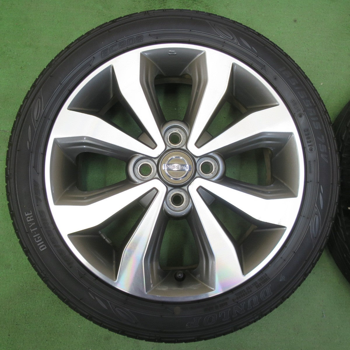 バリ溝！21年！9分★日産 デイズ 純正 165/55R15 ダンロップ EC202 15インチ PCD100/4H★5071908イノ