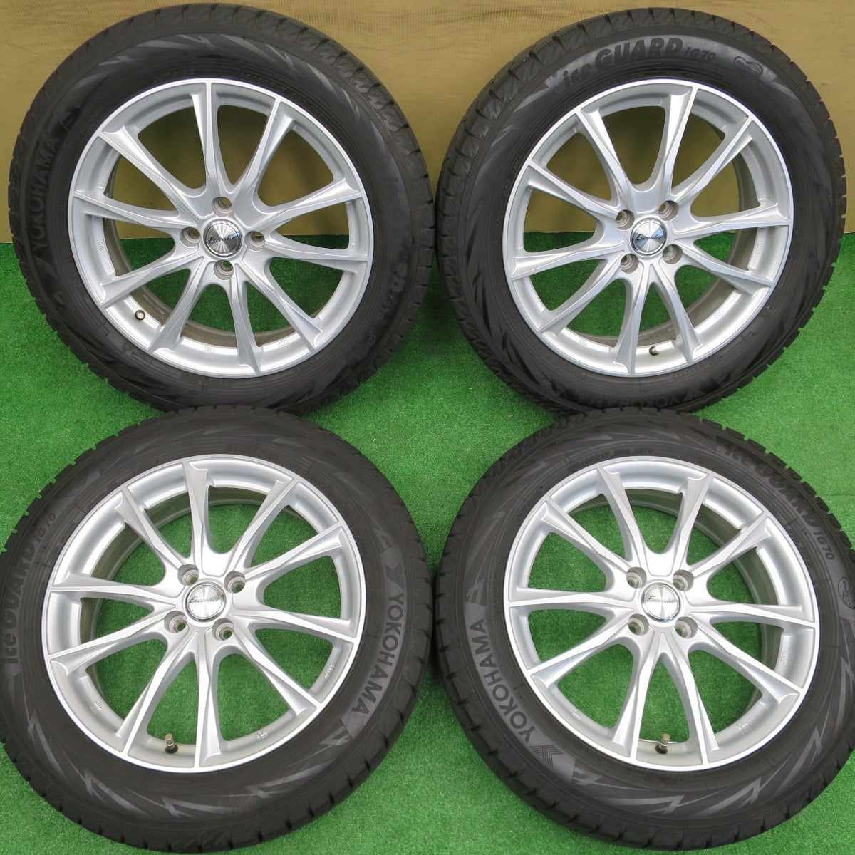 バリ溝！21年！9.5分★スタッドレス 195/60R17 ヨコハマ アイスガード iG70 Exceeder エクシーダー 17インチ PCD100/4H★5121307NKス