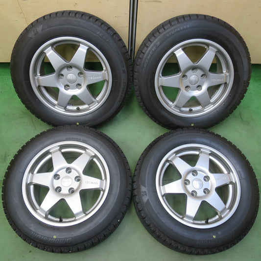 バリ溝！25年！ほぼ10分★ワーゲン 等 TECMAG Type 206R 215/60R16 スタッドレス ブリヂストン アイスパートナー2 テクマグ 16インチ PCD112/5H★6060602イス
