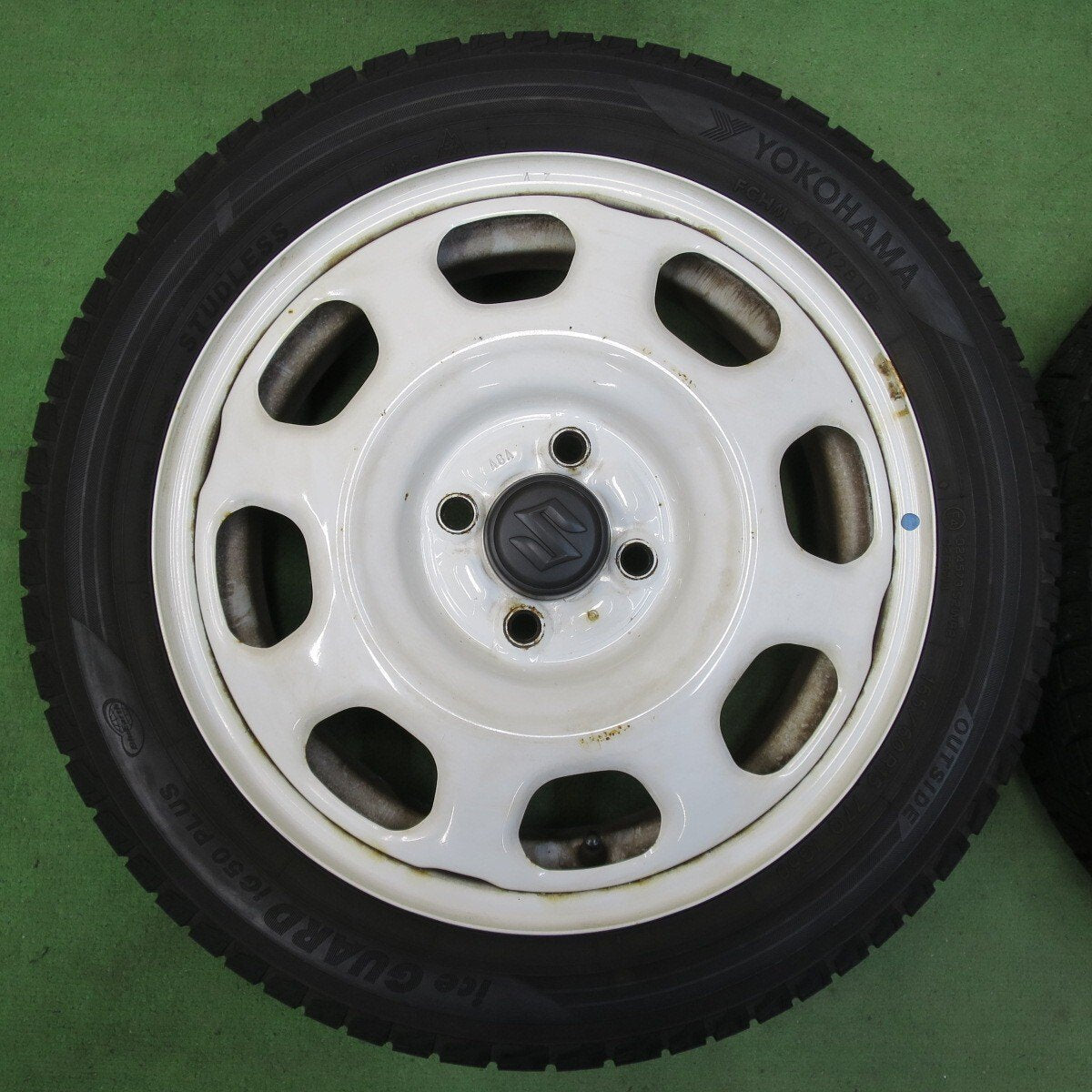 4本価格★スズキ ハスラー 純正 スチール 165/60R15 スタッドレス ヨコハマ アイスガード iG50 プラス 15インチ PCD100/4H★5032502イス