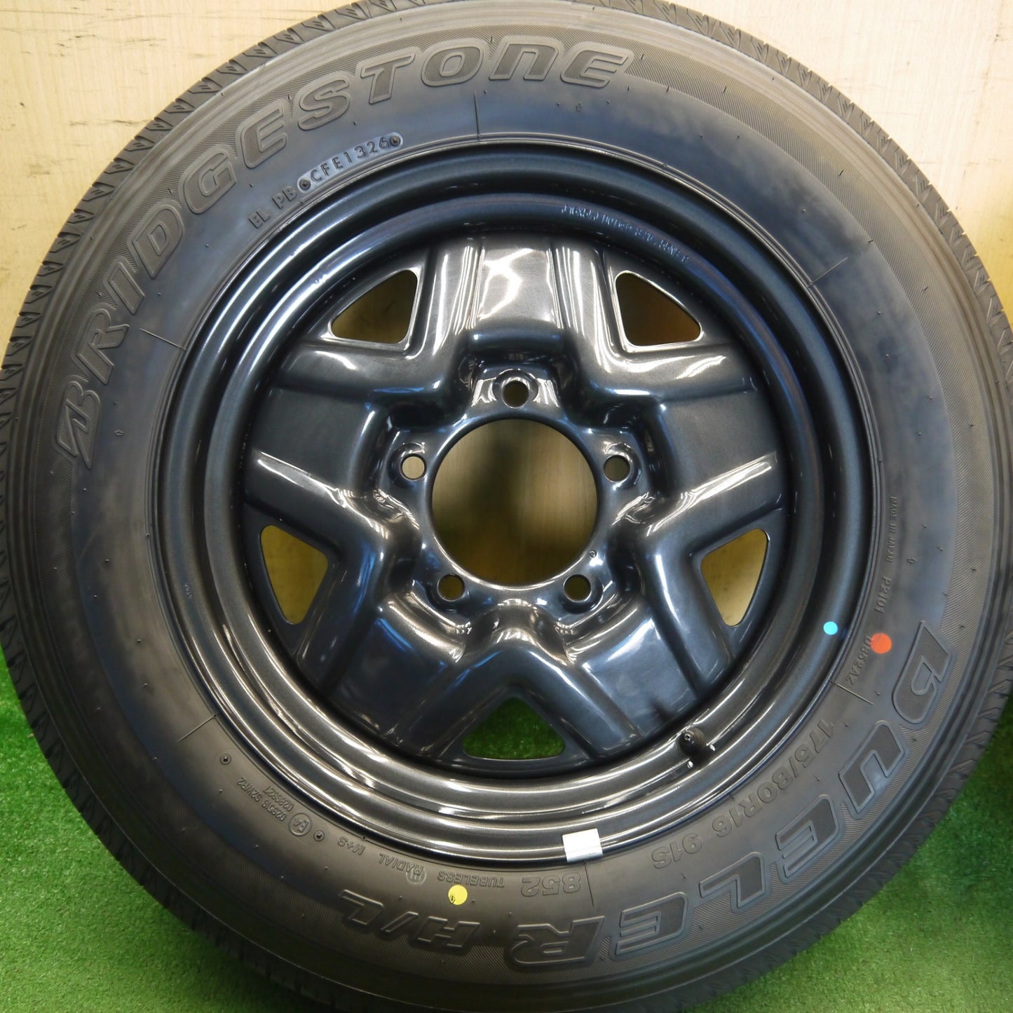 新車外し！26年◎スズキ JB64 W ジムニー 純正 スチール 175/80R16 ブリヂストン デューラー H/L 852 DUELER 16インチ PCD139.7/5H◎6072203Hノ