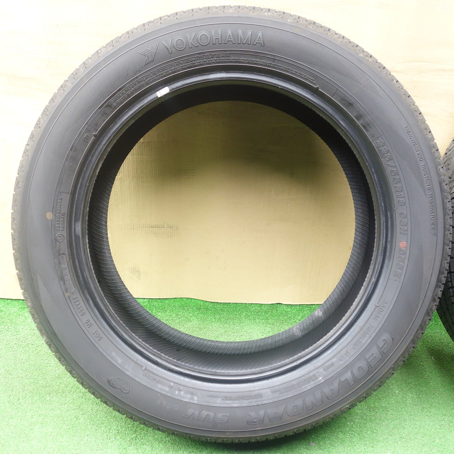 バリ溝！25年！ほぼ10分★225/55R18 ヨコハマ ジオランダー SUV G055 G055E タイヤ 18インチ デリカ D:5 フォレスター レイバック ZR-V 等★6013104KTノタ