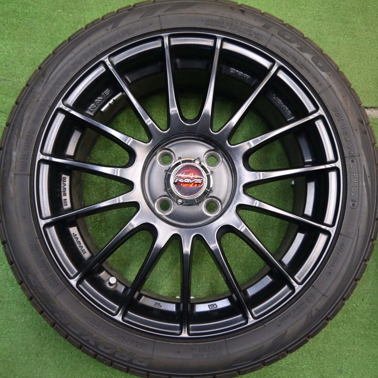 バリ溝！23年！キレイ！9.5分★RAYS 57XV gram LIGHTS 205/45R16 トーヨー プロクセス TR1 レイズ グラムライツ 16インチ PCD100/4H★5042301Hノ