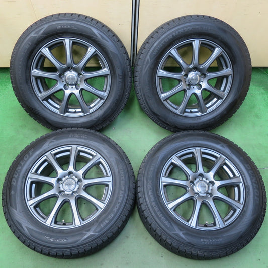 バリ溝！キレイ！9.5分★スタッドレス 235/65R17 ダンロップ ウインターマックス SJ8 DUFACT デュファクト 17インチ PCD114.3/5H★5092601イス