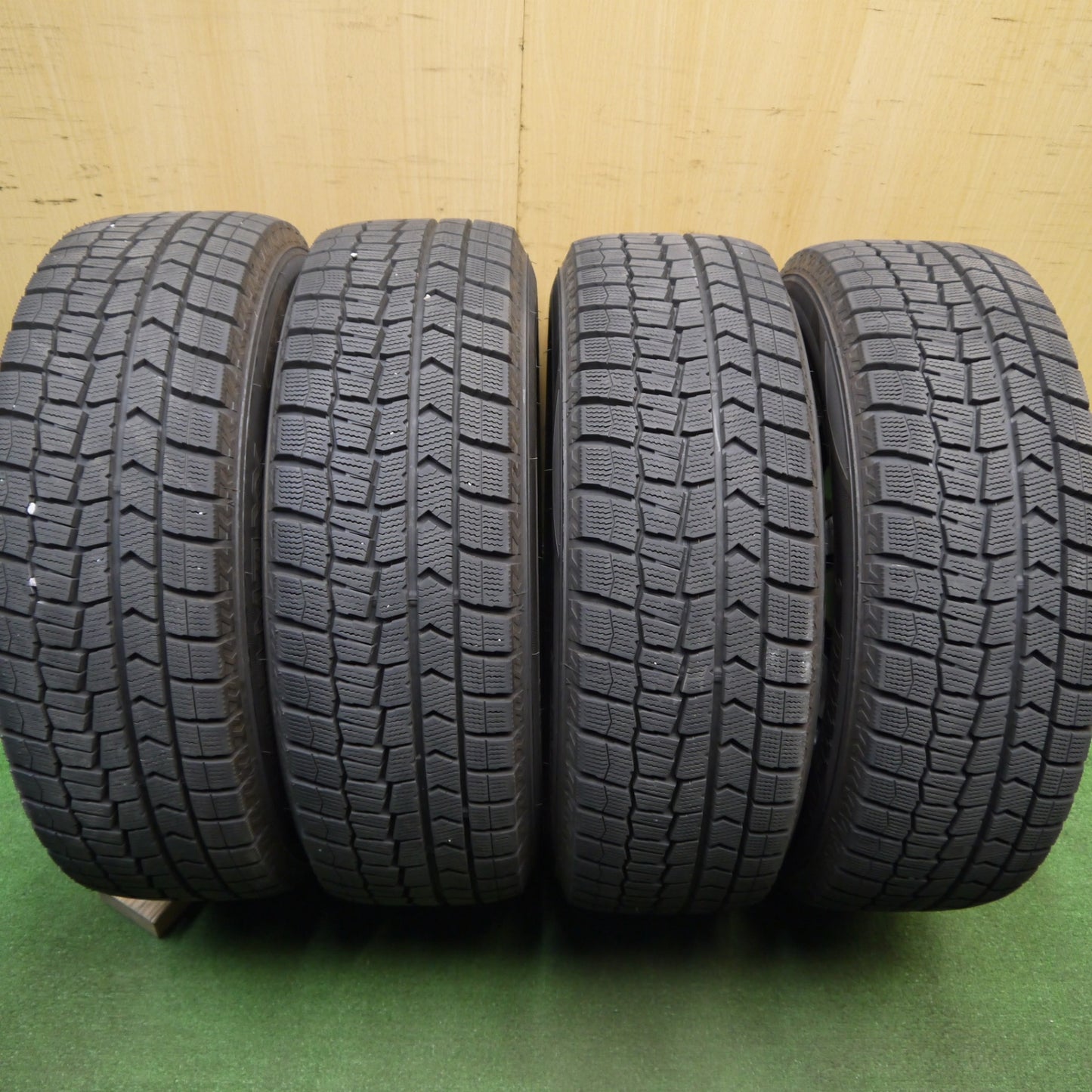 [送料無料] バリ溝！23年！9.5分以上★スタッドレス 195/65R15 ダンロップ ウインターマックス WM02 SMACK ENKEI スマック エンケイ 15インチ PCD114.3/5H★5033112Hス