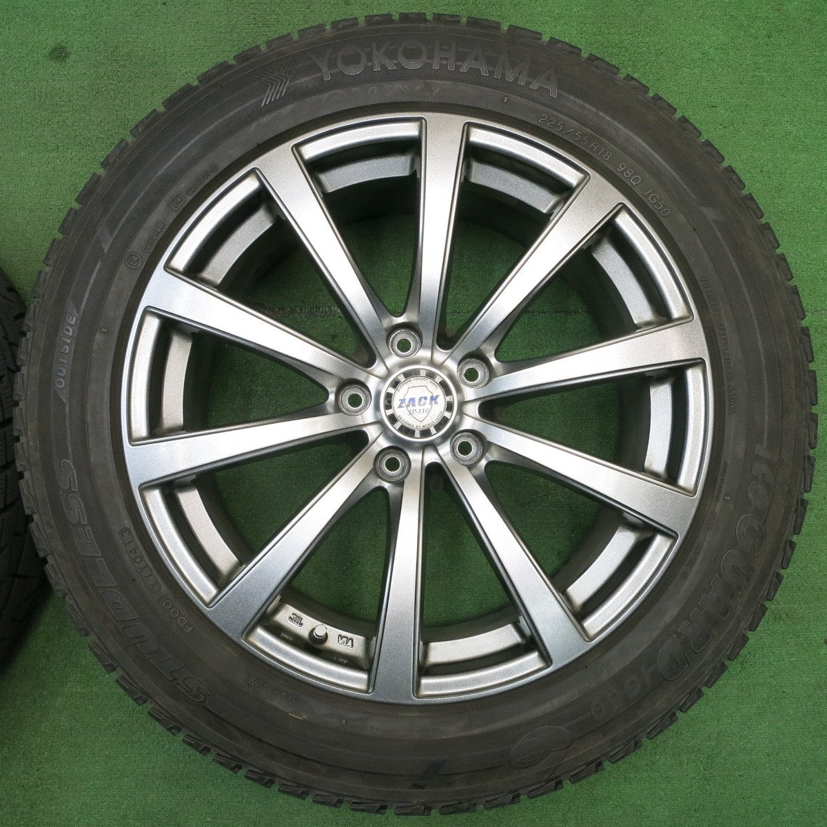 バリ溝！キレイ！8.5分★スタッドレス 225/55R18 ヨコハマ アイスガード iG50 ZACK JP-110 MONZA ザック 18インチ PCD114.3/5H★5051202NJス