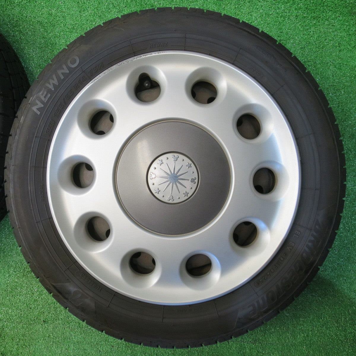 ほぼ未使用！25年★ダイハツ ミラ ココア 純正 スチール 155/65R14 ブリヂストン NEWNO ニューノ 14インチ PCD100/4H★6041702NJノ