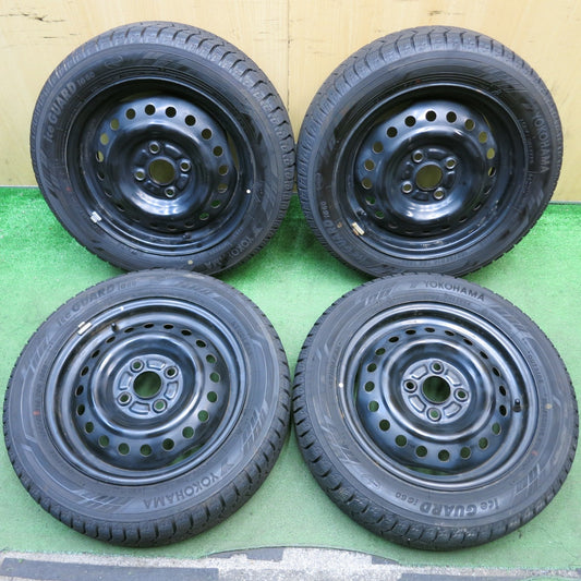 バリ溝！24年！9.5分★スタッドレス 155/65R14 ヨコハマ アイスガード iG60 スチール ホイール 14インチ PCD100/4H★5092805HAス