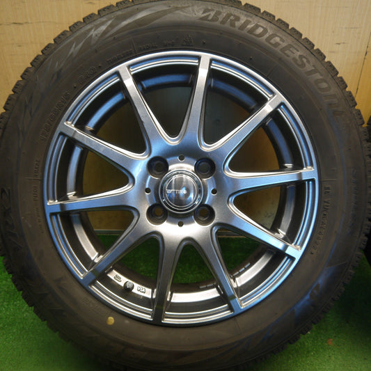 4本価格！22年◎スタッドレス 175/65R15 ブリヂストン ブリザック VRX2 TIRO 社外 アルミ 15インチ PCD100/4H◎6083103Hス