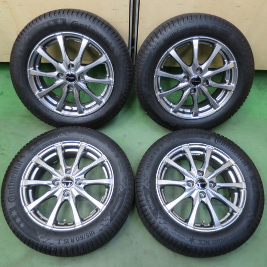 ほぼ未使用！25年！美品★スタッドレス 185/60R15 コンチネンタル ノースコンタクト NC6 Exceeder エクシーダー 15インチ PCD100/4H★6032302イス