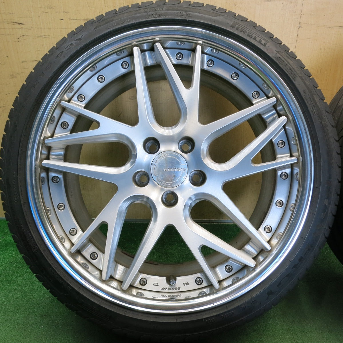 バリ溝！24年！キレイ！8.5分◎WORK GNOSIS CVXM 245/35R19 ピレリ POWERGY ワーク グノーシス 19インチ PCD112/5H◎6061806HAノ