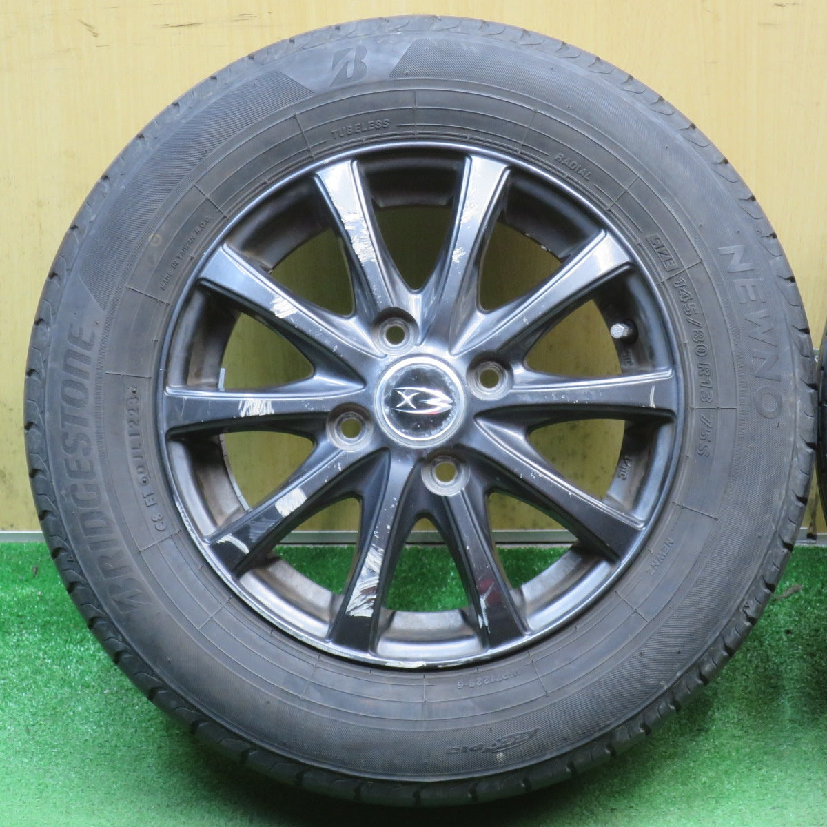 バリ溝！23年！8.5分◎145/80R13 ブリヂストン NEWNO Exsteer エクスター 13インチ PCD100/4H◎6072703NJノ