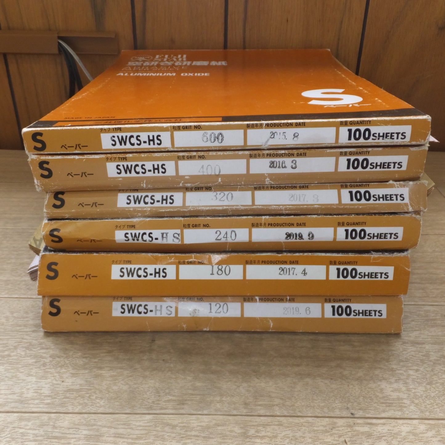 [送料無料] ★三共理化学 FUJI STAR 耐水研磨紙 DCCS 4箱　空研ぎ研磨紙 SWCS-HS 6箱　230m/m×280m/m　計 10箱セット★