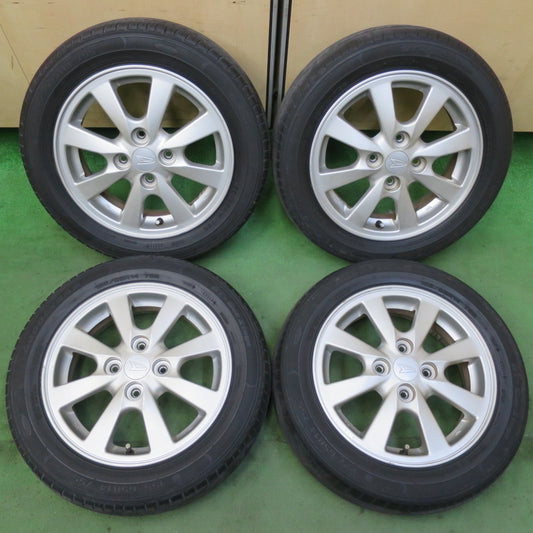 4本価格★ダイハツ ムーヴ タント 等 純正 155/65R14 グッドイヤー GT-Eco Stage 14インチ PCD100/4H★5091103イノ