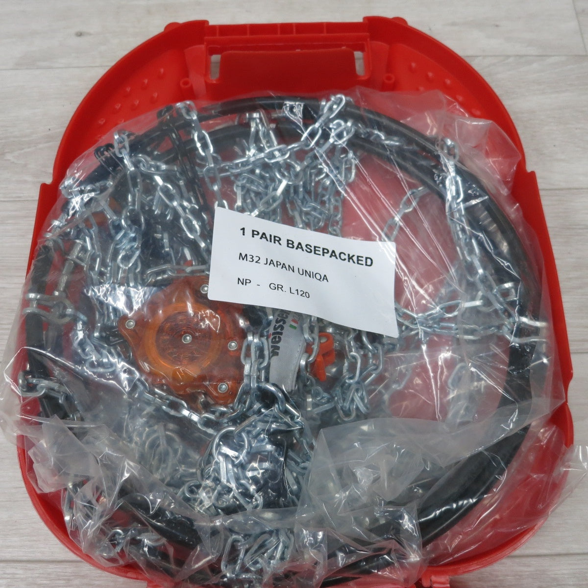 [送料無料] ほぼ未使用◆Weissenfels バイセンフェルス Clack&GO UNIQA ユニカ 金属 タイヤチェーン L120 M32◆