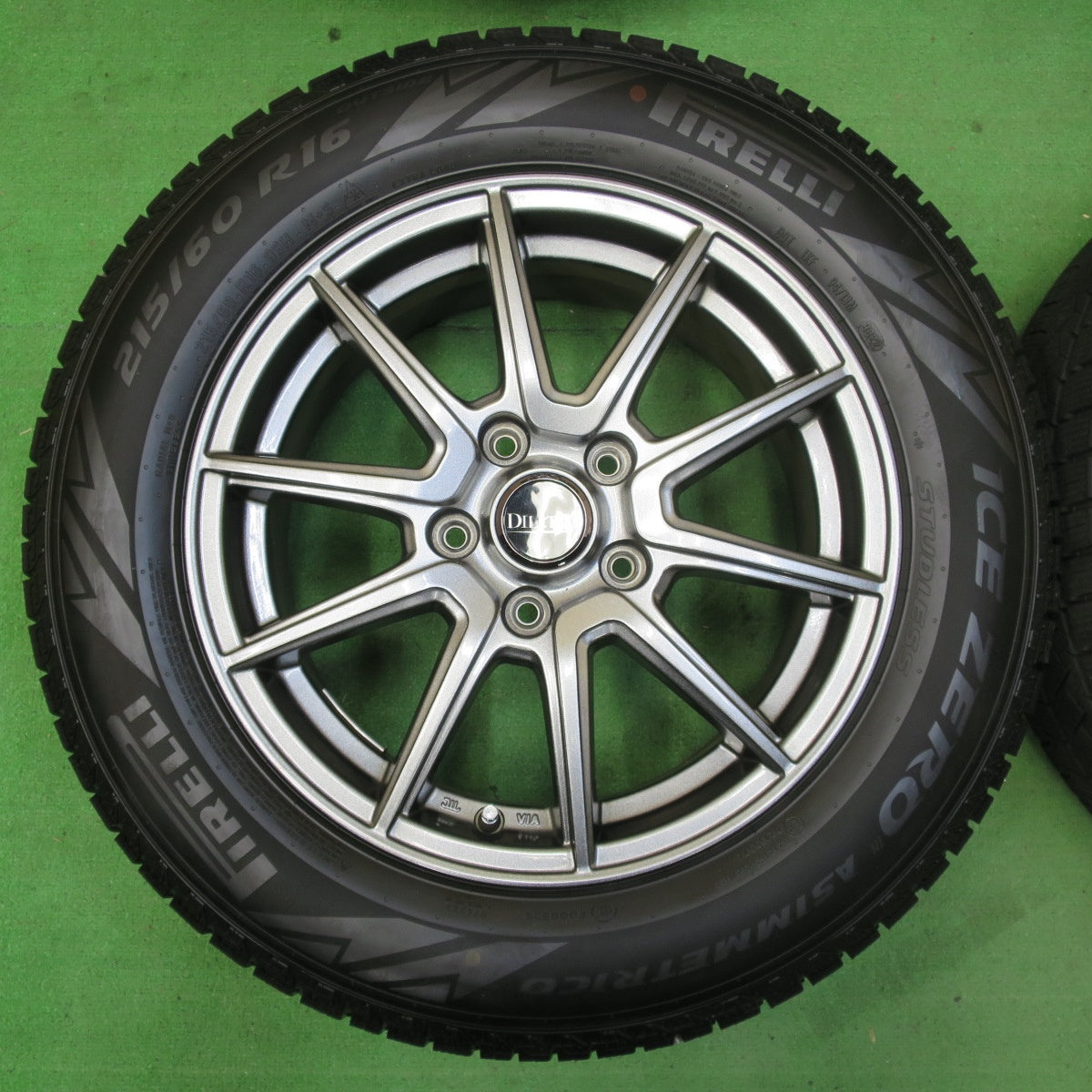 *送料無料* キレイ！22年★スタッドレス 215/60R16 ピレリ アイス ゼロ アシンメトリコ DILETTO ディレット 16インチ PCD114.3/5H★4072702イス