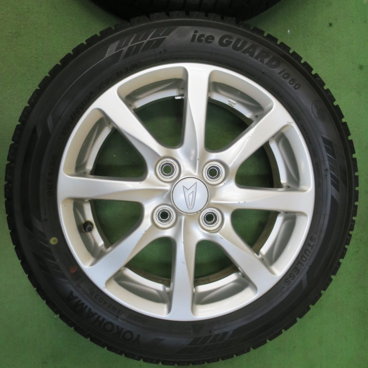 超バリ溝！22年！ほぼ10分★ダイハツ タント ムーヴ 等 純正 155/65R14 スタッドレス ヨコハマ アイスガード iG60 14インチ PCD100/4H★5053106イス