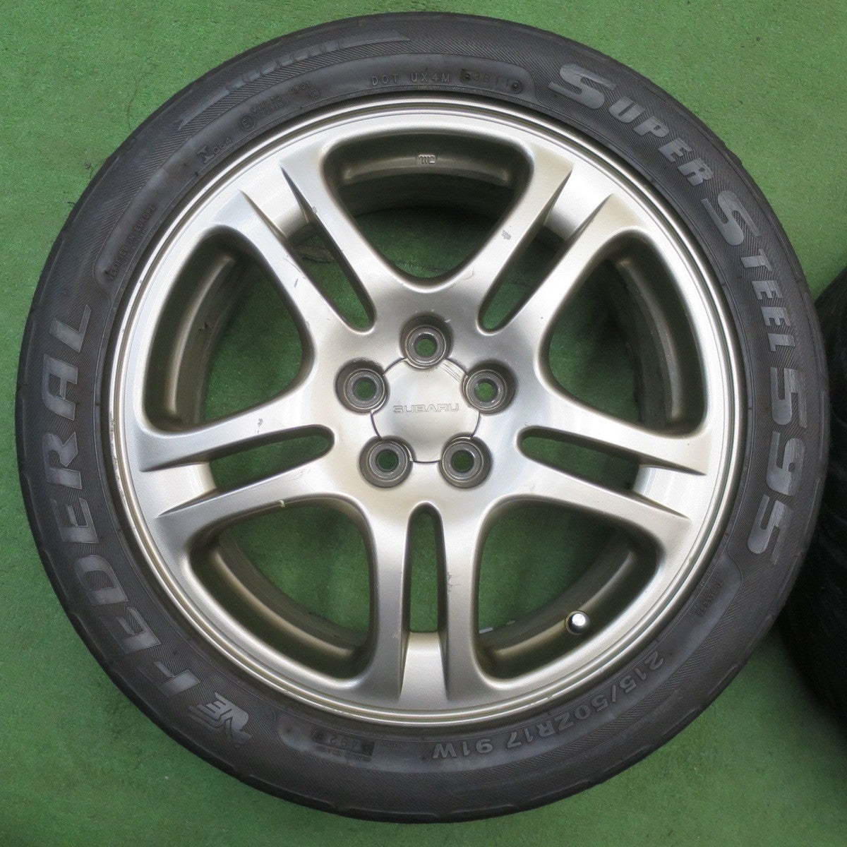4本価格★スバル BH5 レガシィ 純正 215/50R17 フェデラル SUPER STEEL 595 17インチ PCD100/5H★6041402NJノ
