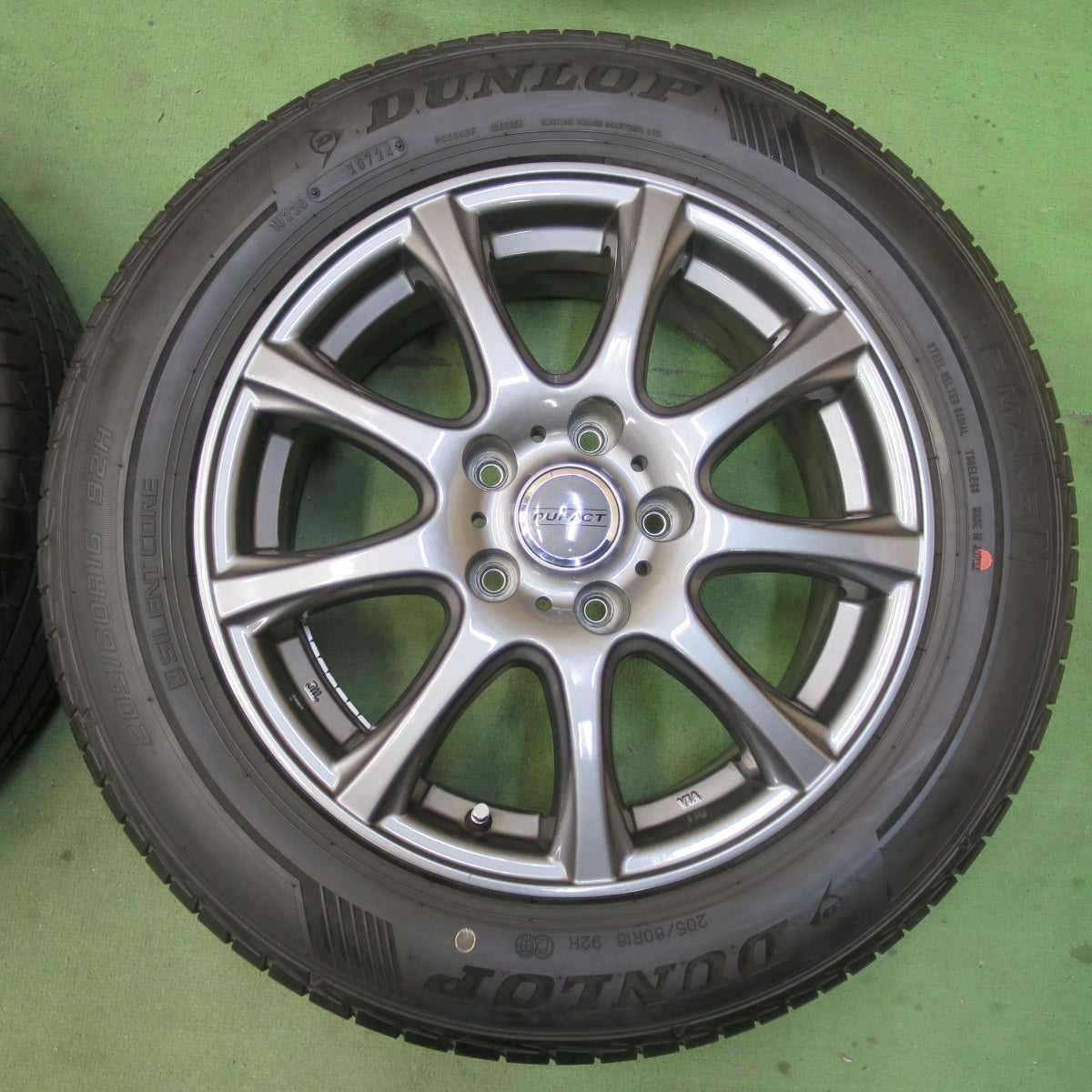 ほぼ未使用！24年！キレイ★205/60R16 ダンロップ LE MANS V+ DUFACT ルマン5+ デュファクト 16インチ PCD114.3/5H★6032602イノ