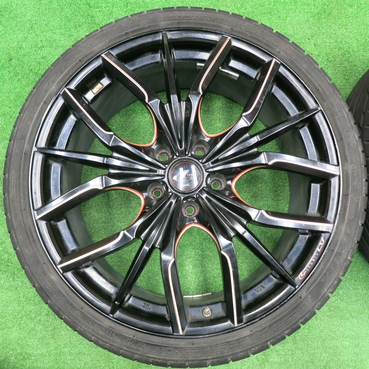[送料無料] 4本価格★LEONIS LV 235/35R19 weds ハンコック V12 evo2 イエダ YDA-226 レオニス PCD114.3/5H★4092401NJノ