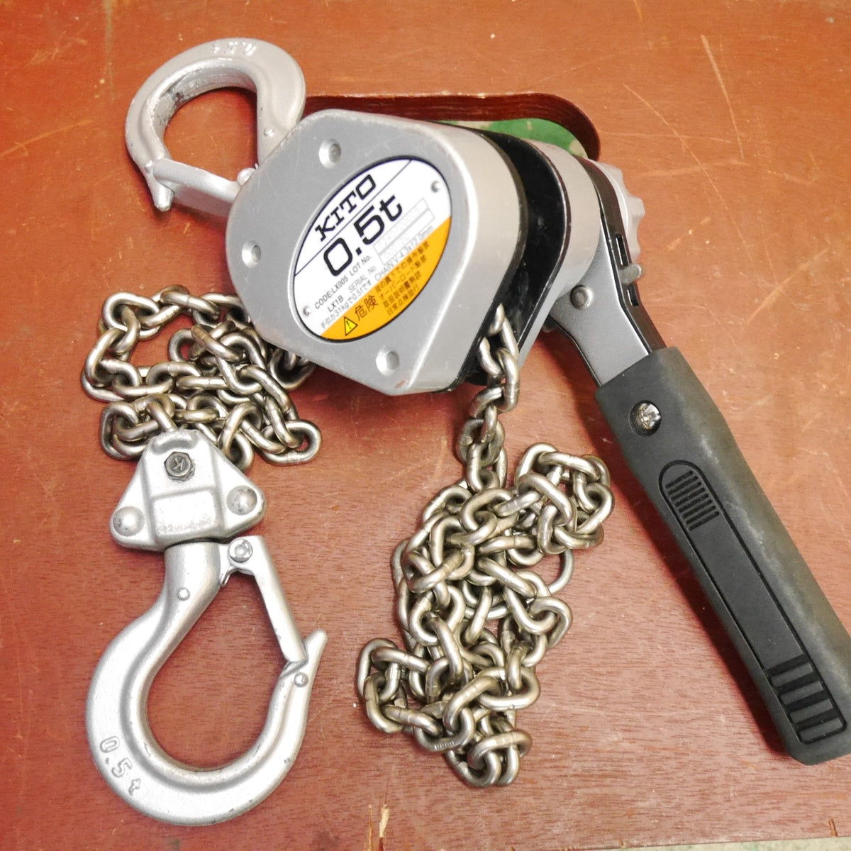 キレイ☆KITO キトー レバーブロック 0.5ton LX005 LX1B V-4.3×12.0mm 0.5トン 1/2TON 500kg 工具☆
