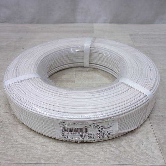 [送料無料] 未使用◆昭和電線 ビニル 絶縁 電線 IV シロ 1C X 2.0mm 条長 300m◆