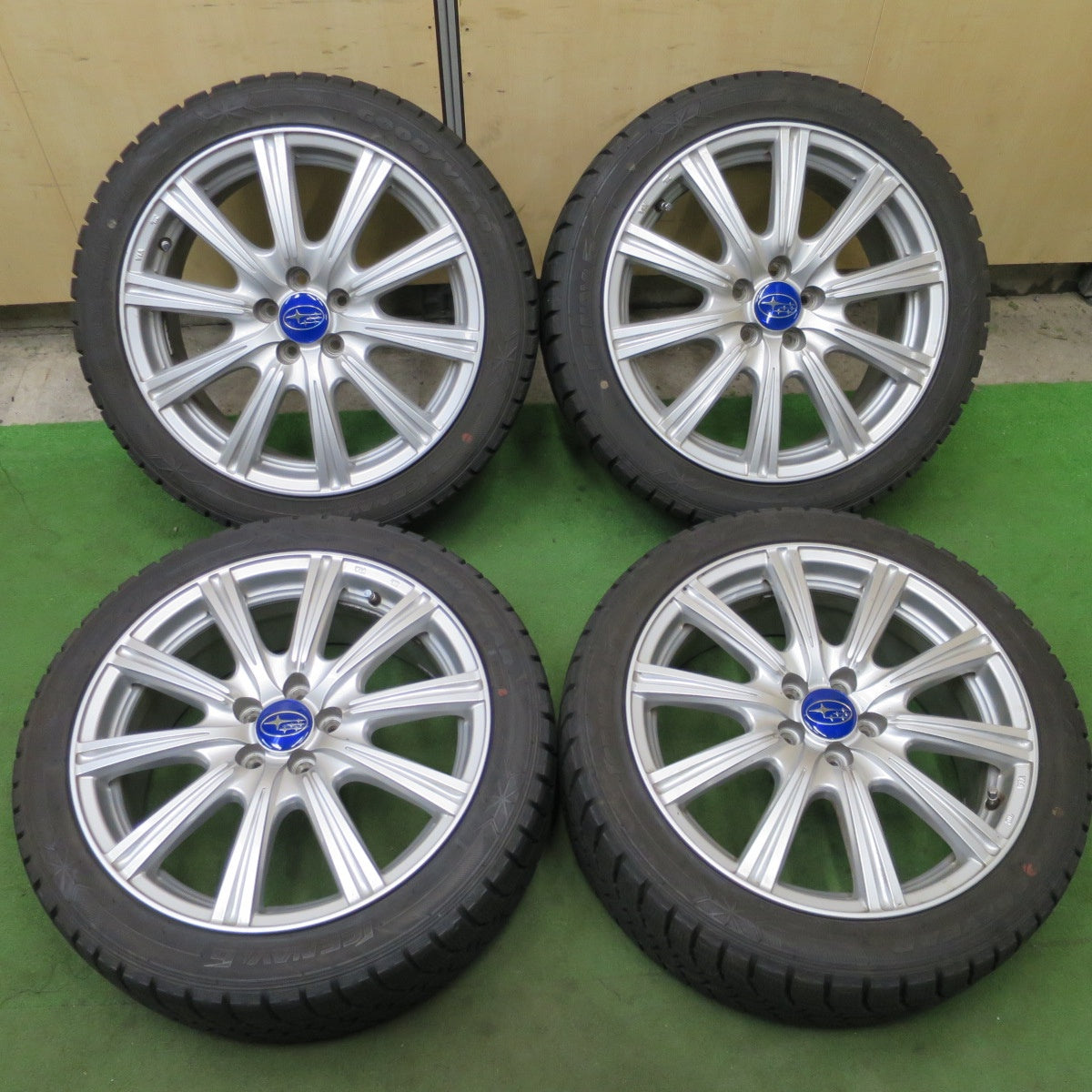 バリ溝！9分★プリウス 等 215/45R17 スタッドレス グッドイヤー アイスナビ6 Joker STIR ジョーカー ステア 17インチ PCD100/5H★6032103ナス