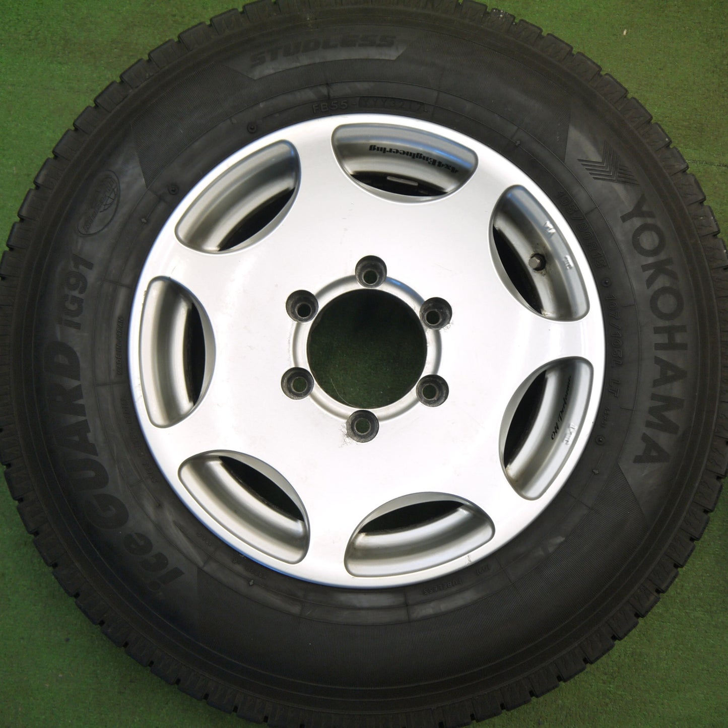バリ溝！9.5分★4x4 Engineering Off Performer 195/80R15 107/105L スタッドレス ヨコハマ アイスガード iG91 15インチ オフパフォーマー PCD139.7/6H★6031006Hス