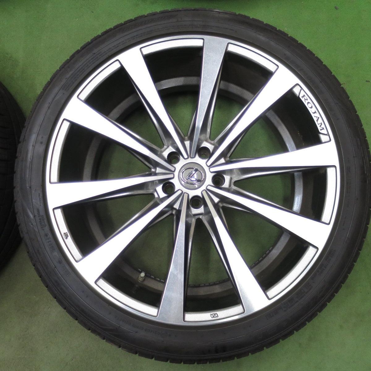 センサー付！バリ溝！24年！9分◎レクサス 等 ROJAM Slave 265/40R22 ファルケン アゼニス FK510 SUV ロジャム スレイヴ 22インチ PCD114.3/5H◎6081205NGノ
