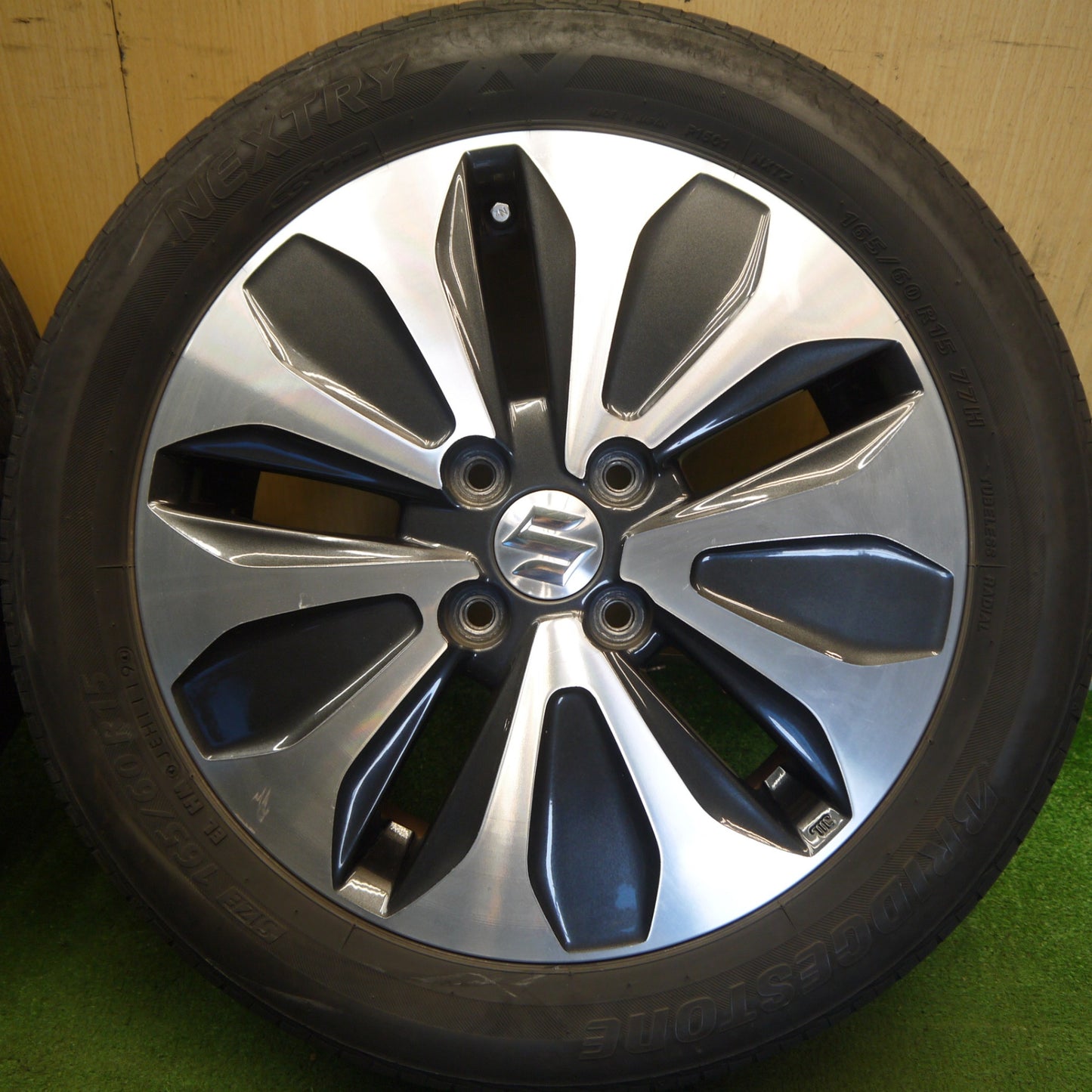 キレイ★スズキ MA15S ソリオ 純正 165/60R15 ブリヂストン ネクストリー エコピア 15インチ PCD100/4H★6060802Hノ