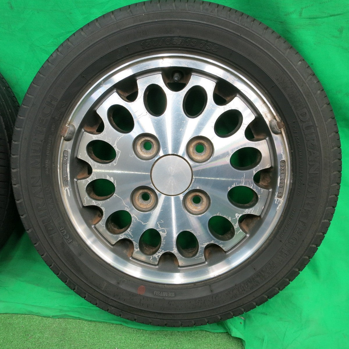 *送料無料* 4本価格★旧車 スズキ CR22S アルト ワークス 純正 155/65R13 DURAN MU:TECH 13インチ PCD114.3/4H★4051001ナノ