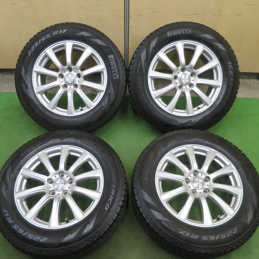 バリ溝！キレイ！9分★スタッドレス 225/65R17 ピレリ アイスアシンメトリコ JOKER ジョーカー 17インチ PCD114.3/5H★6040203TTス
