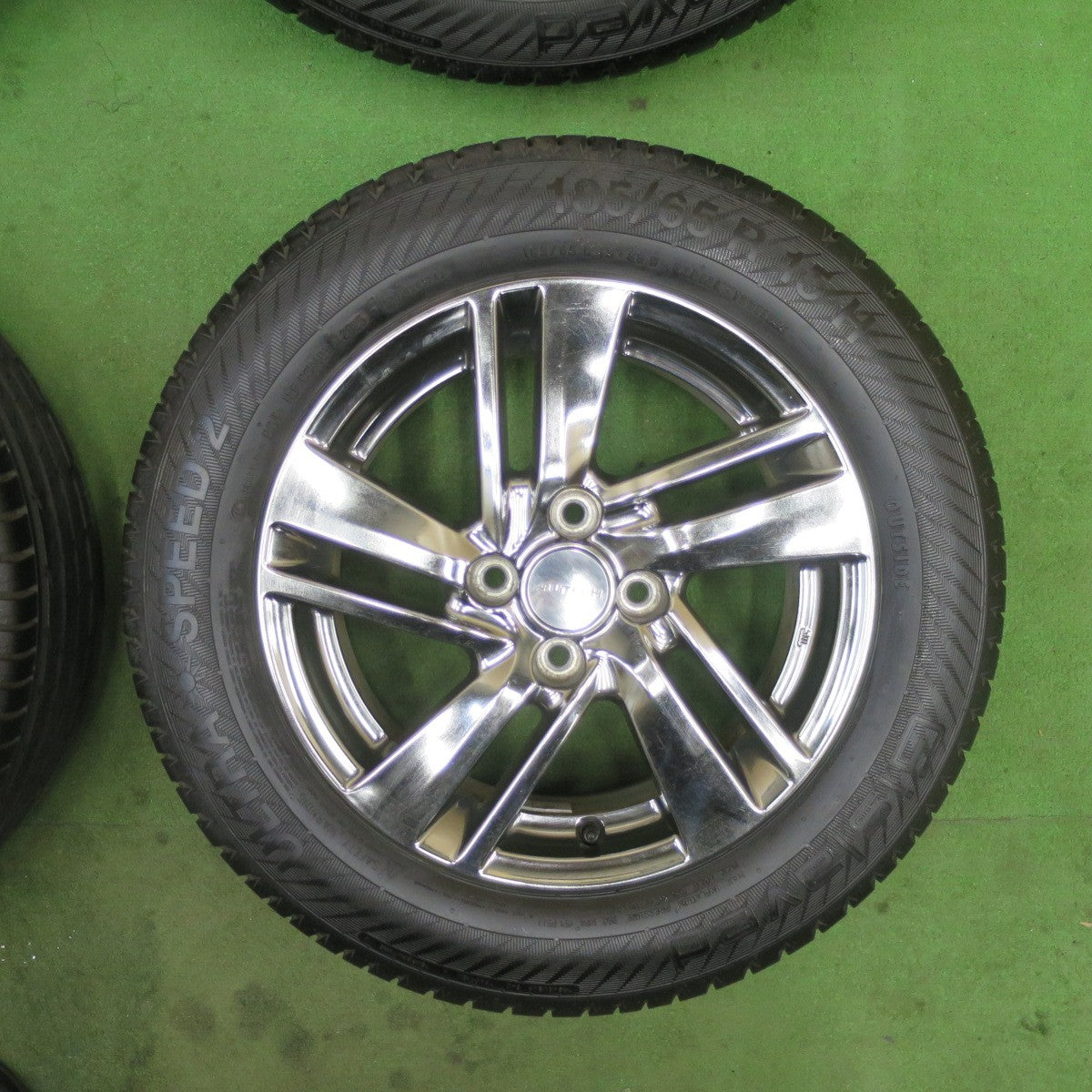 バリ溝！25年！9.5分★日産 ノート ライダー 純正 AUTECH ENKEI 185/65R15 ギスラベッド ULTRA SPEED2 15インチ オーテック エンケイ PCD100/4H★6042703TTス