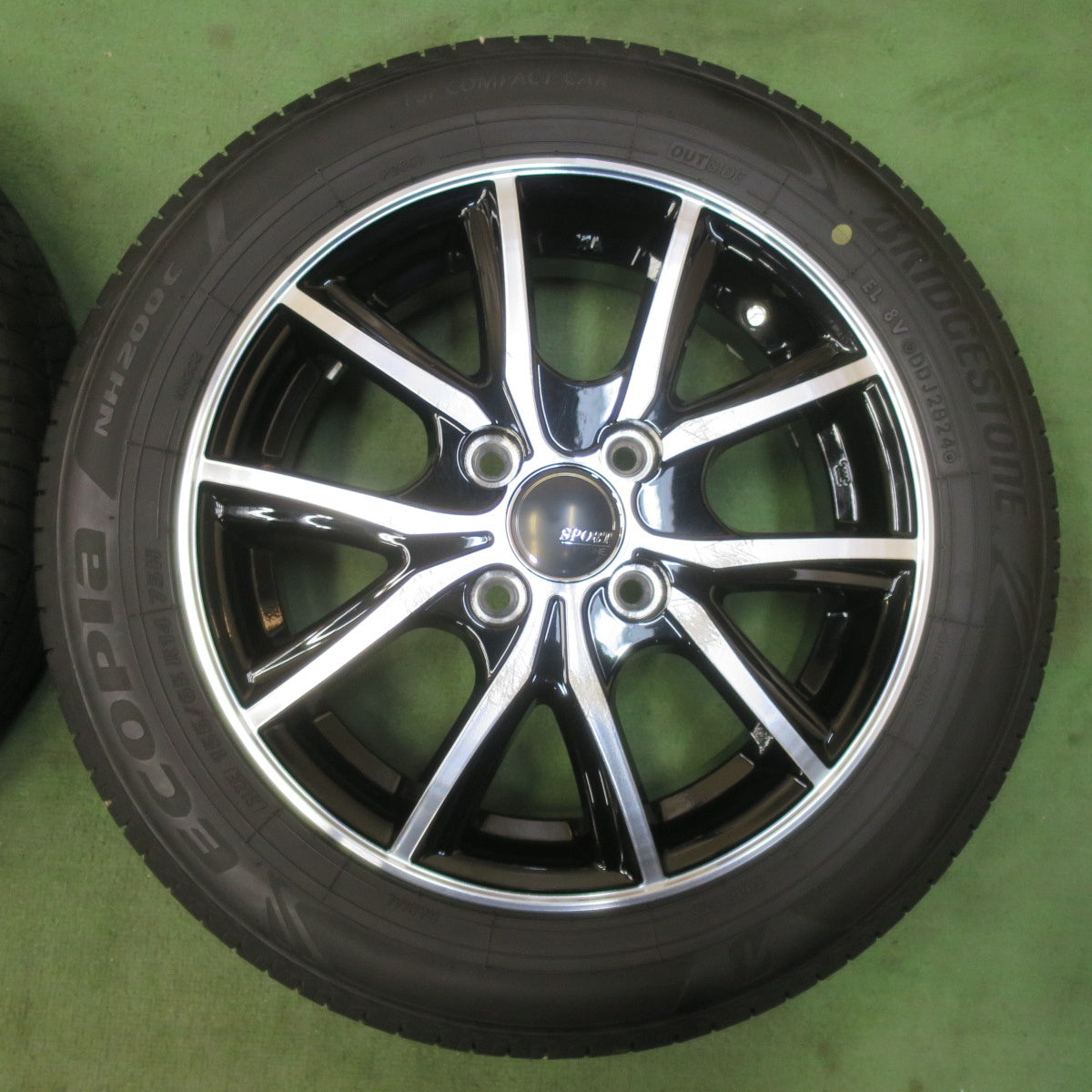 バリ溝！24年！8.5分★155/65R14 ブリヂストン エコピア NH200C SPORT KRONE スポルト クローネ 14インチ PCD100/4H★6031211イノ